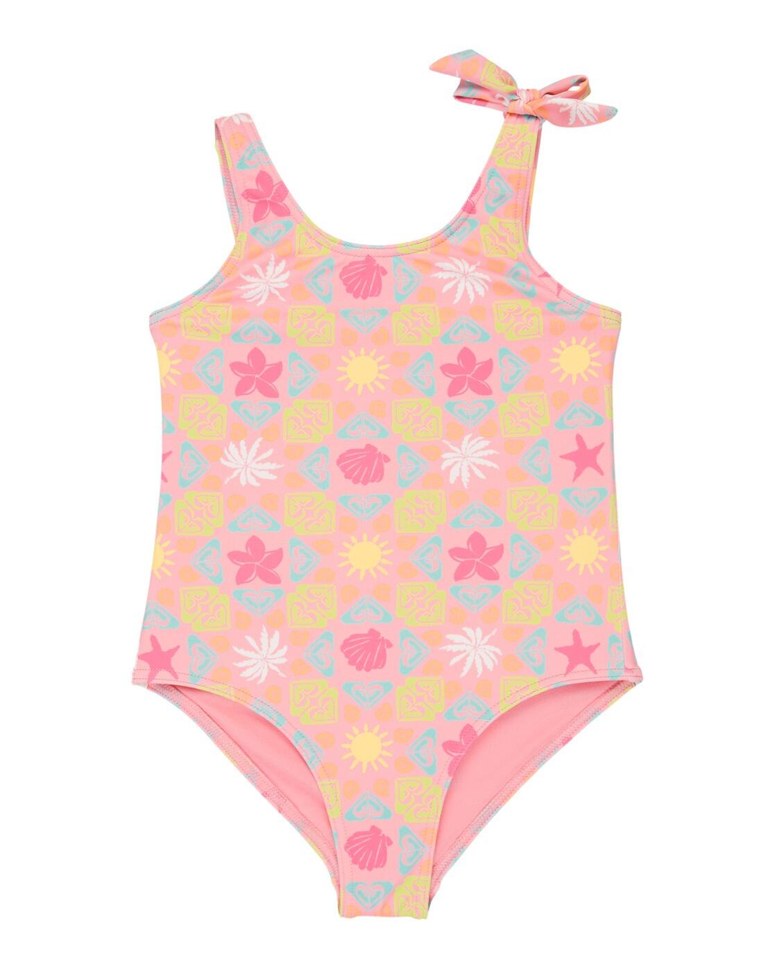 Roxy Badeanzug CHECK Rosa Mädchen 2-7