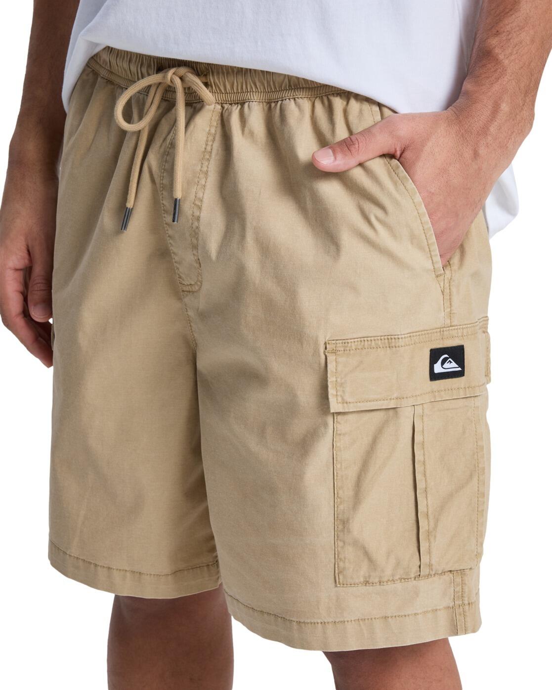 Elastische Cargoshorts TAXER Beige Herren 3/4