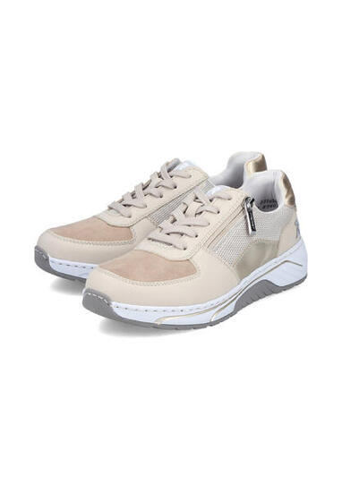 Rieker Damen Sneaker Low Sneaker Freizeit bequem Memory-Foam 53101-60 Beige