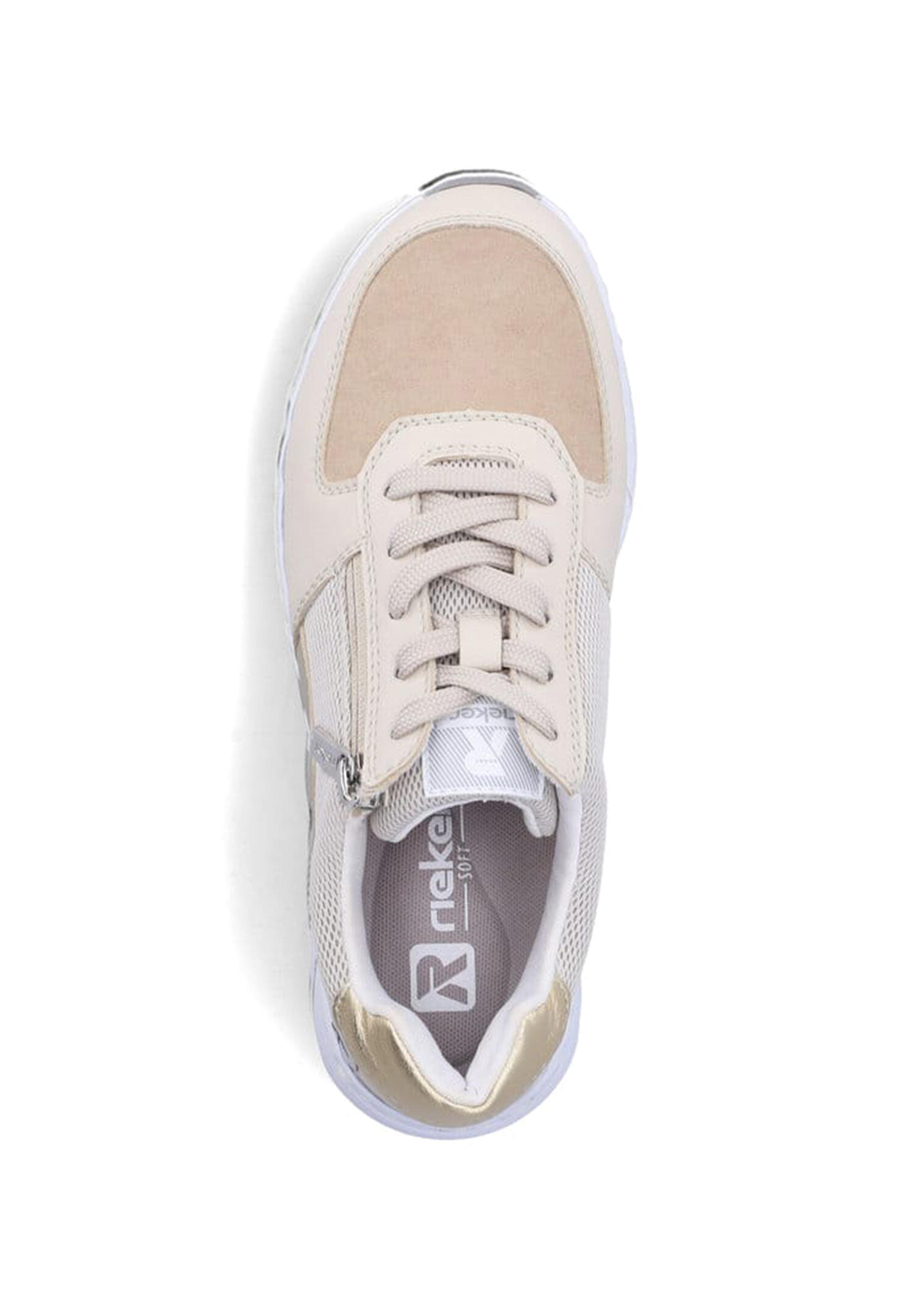 Rieker Damen Sneaker Low Sneaker Freizeit bequem Memory-Foam 53101-60 Beige 3/5