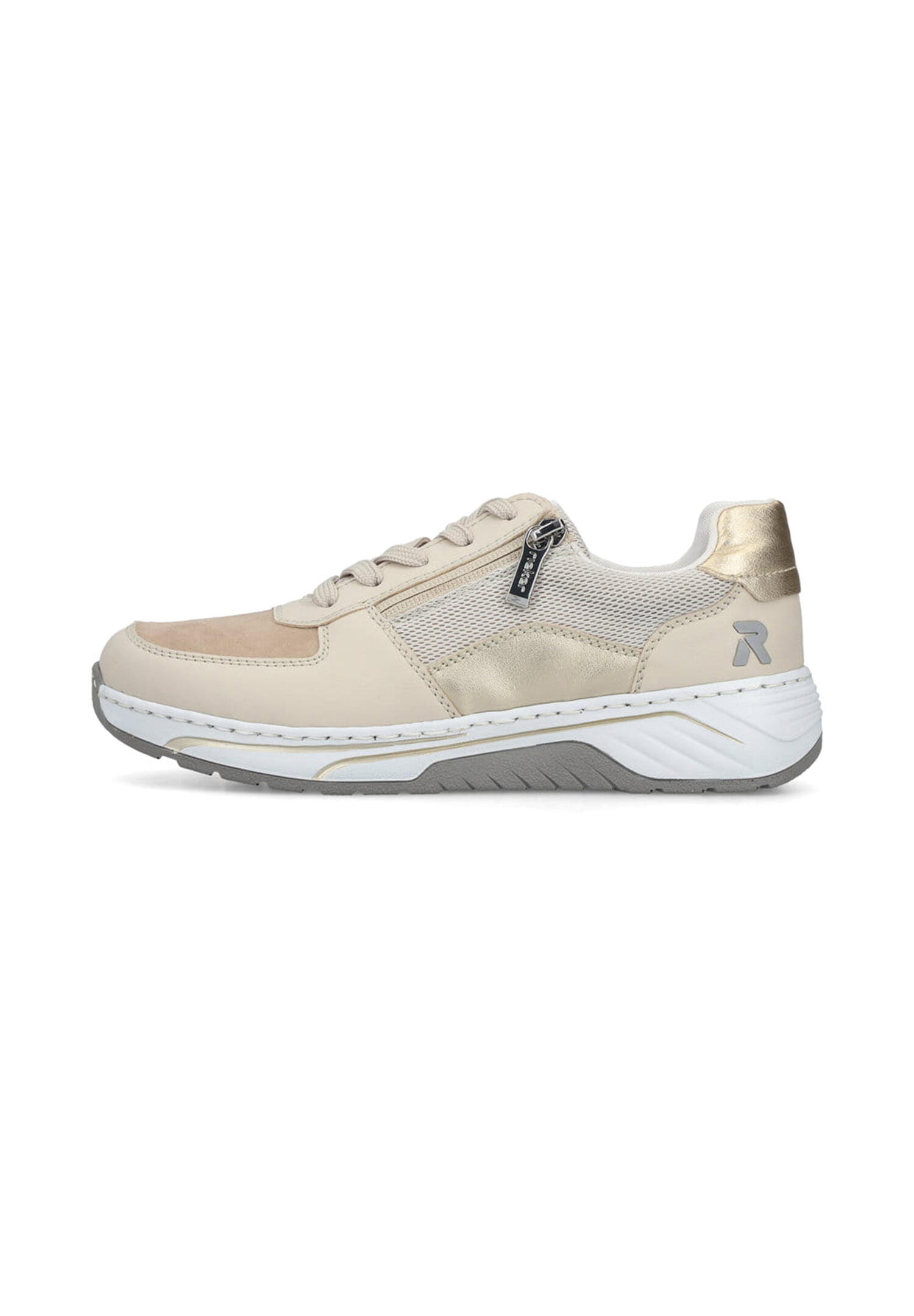 Rieker Damen Sneaker Low Sneaker Freizeit bequem Memory-Foam 53101-60 Beige 2/5