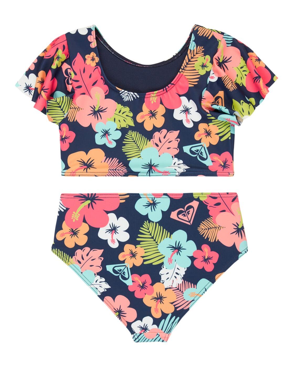 Crop-Bikini-Set MORNING FLOWER SET Blau Mädchen 2-7 2/3