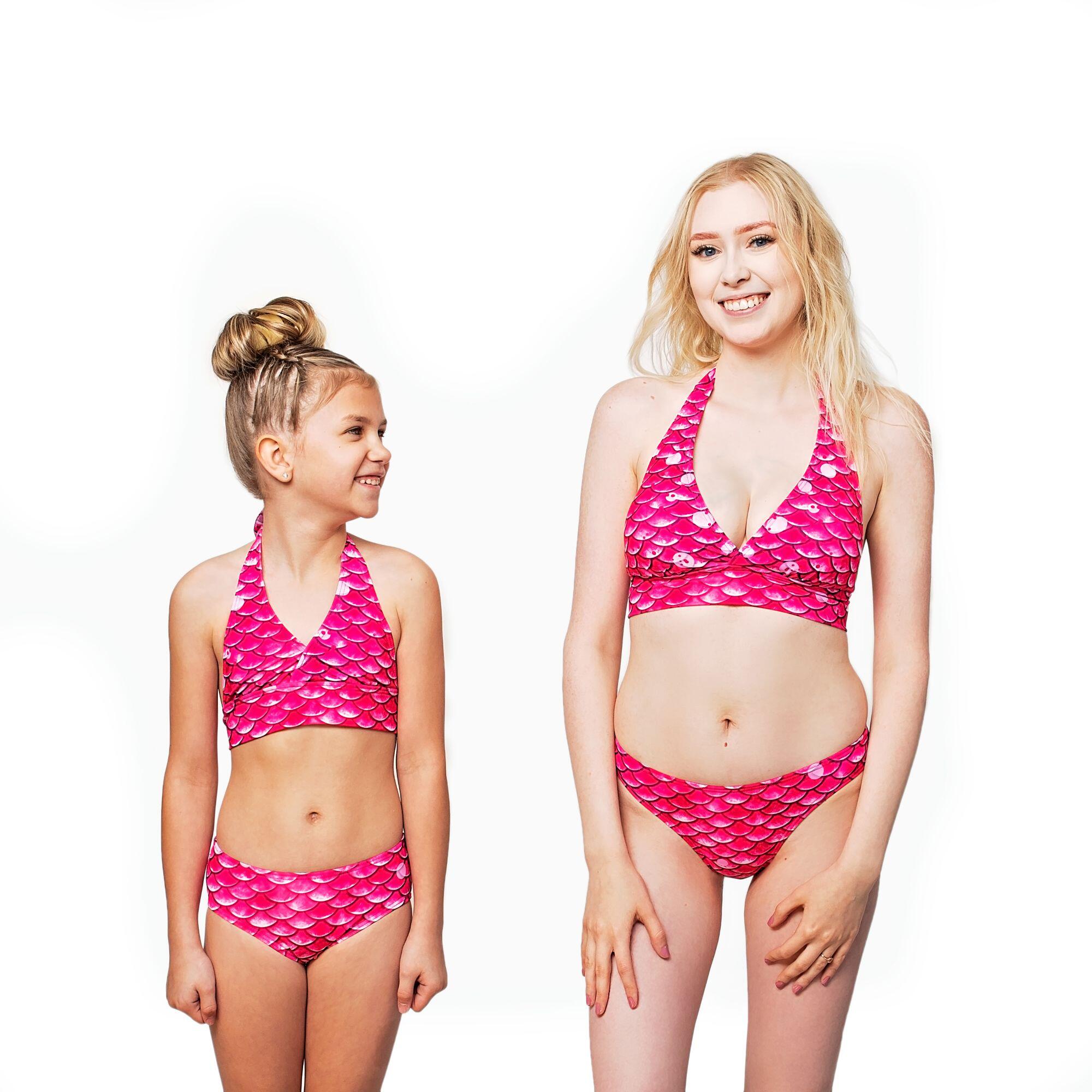 Meerjungfrau Bikini Teens und Erwachsene Bahama Pink JS 2/3