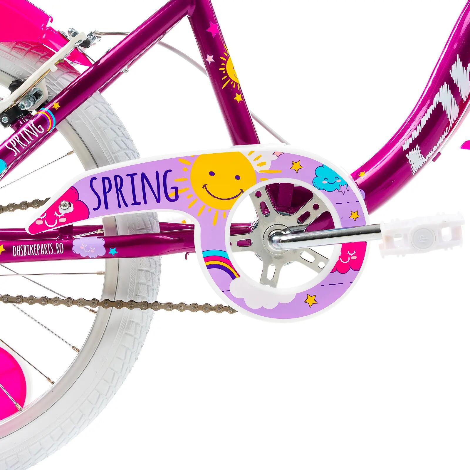 Bicicleta infantil DHS Spring - 20 pulgadas, morada 5/7