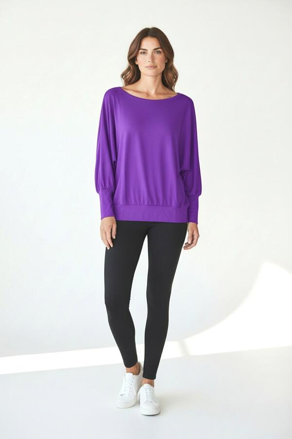 Blouse femme violette pour la danse et le fitness Latina 2skin 5/5