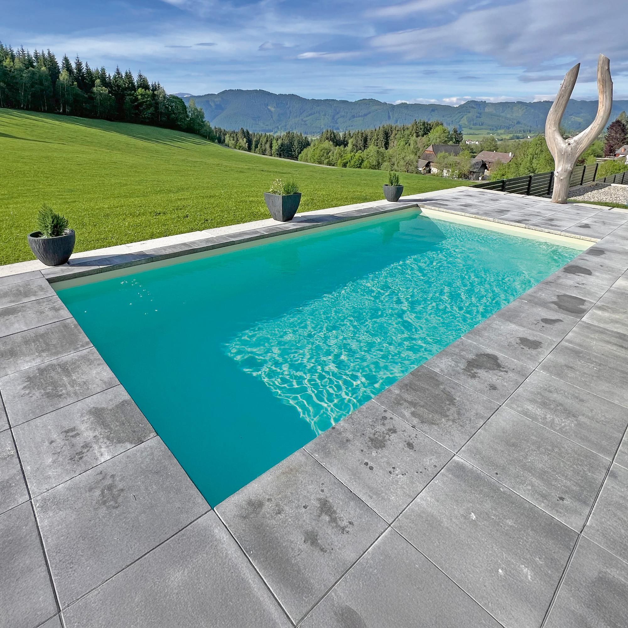 KWAD Styropor Pool Easy mit Ecktreppe links 7 x 3,5 x 1,5 m sand 2/4