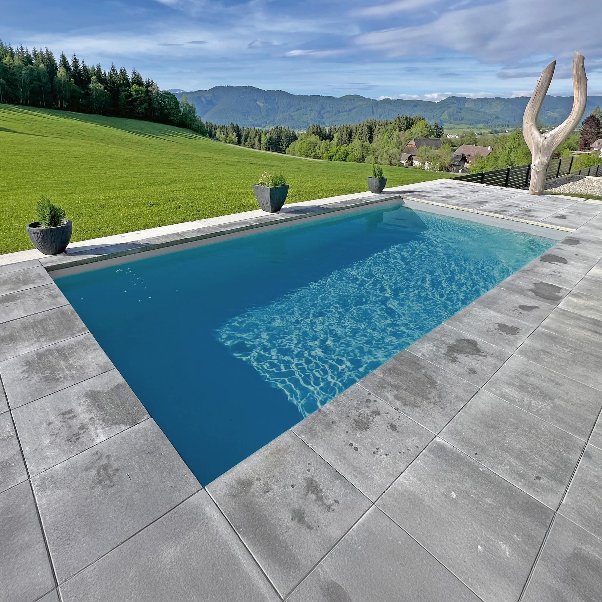 KWAD Styropor Pool Easy mit Ecktreppe rechts 7 x 3,5 x 1,5 m grau 2/4