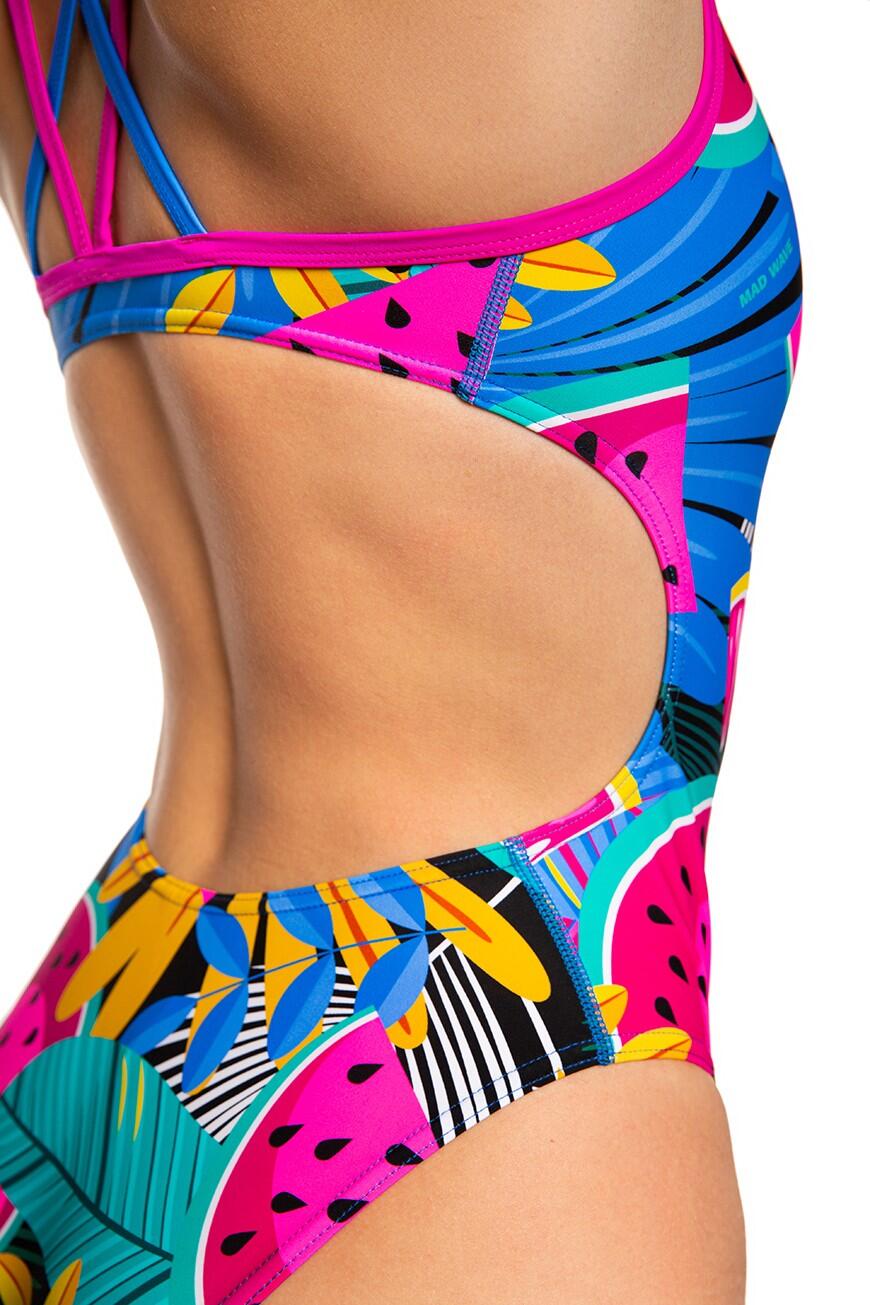 Fato de banho de Natação Mulher MAD WAVE CROSSBACK D5 3/4
