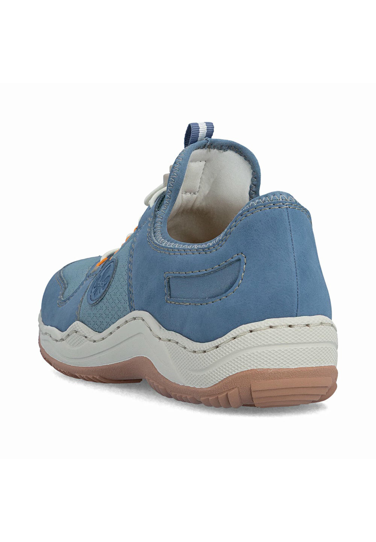 Rieker Damen Slipper Halbschuh bequem L0593-12 Blau 3/5