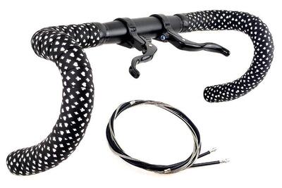 Drop bar stuur 31.8 mm met sntfx special poker face stuurlinten met remmen