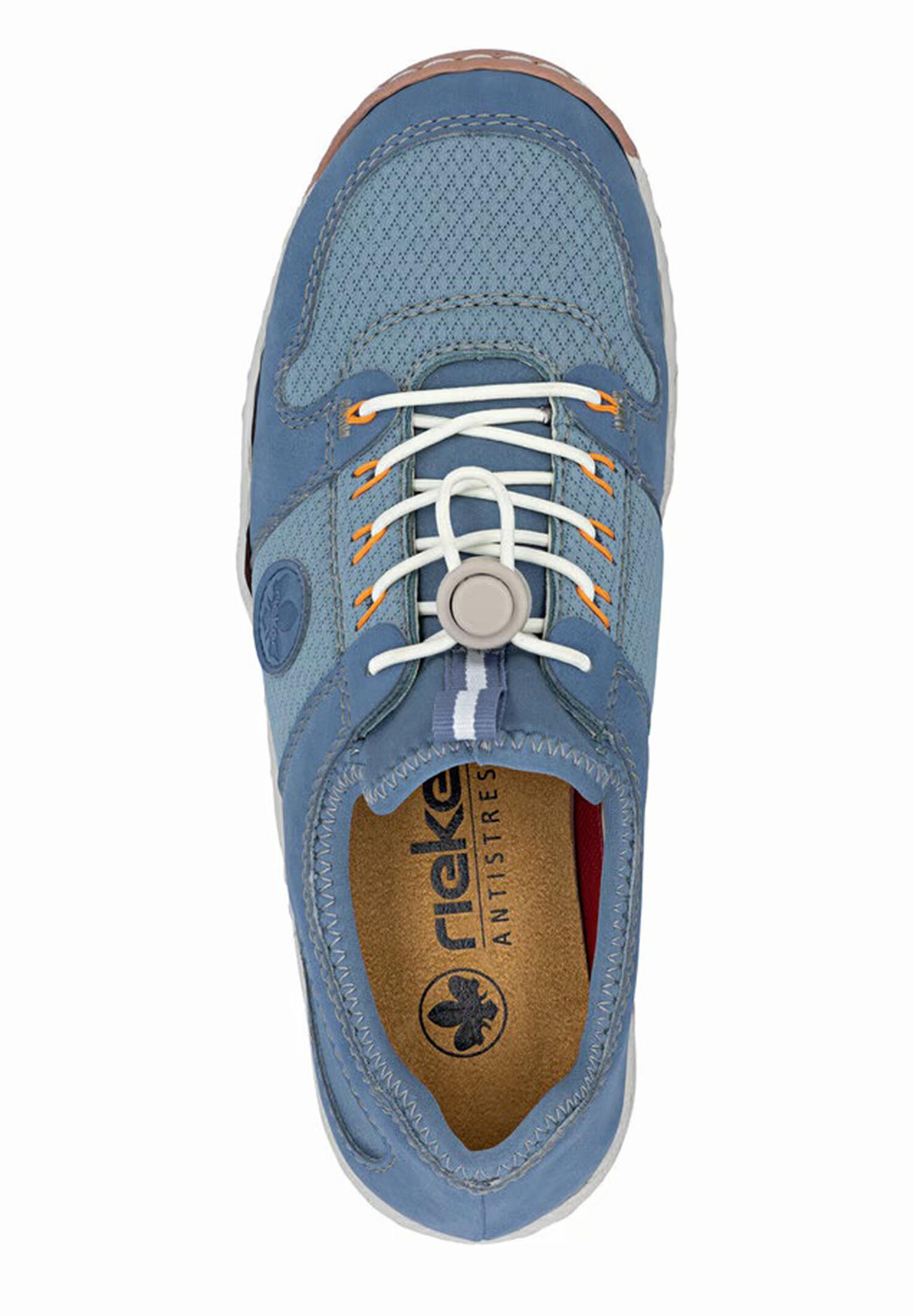 Rieker Damen Slipper Halbschuh bequem L0593-12 Blau 5/5
