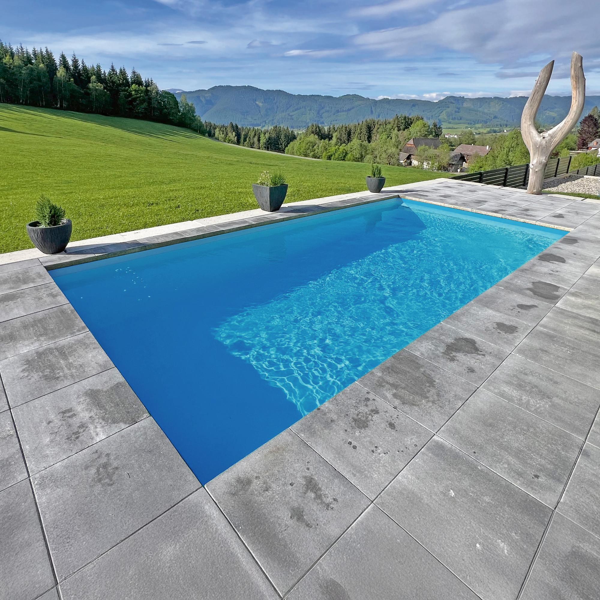 KWAD Styropor Pool Easy mit gerader Treppe links 6 x 3 x 1,5 m blau 2/4