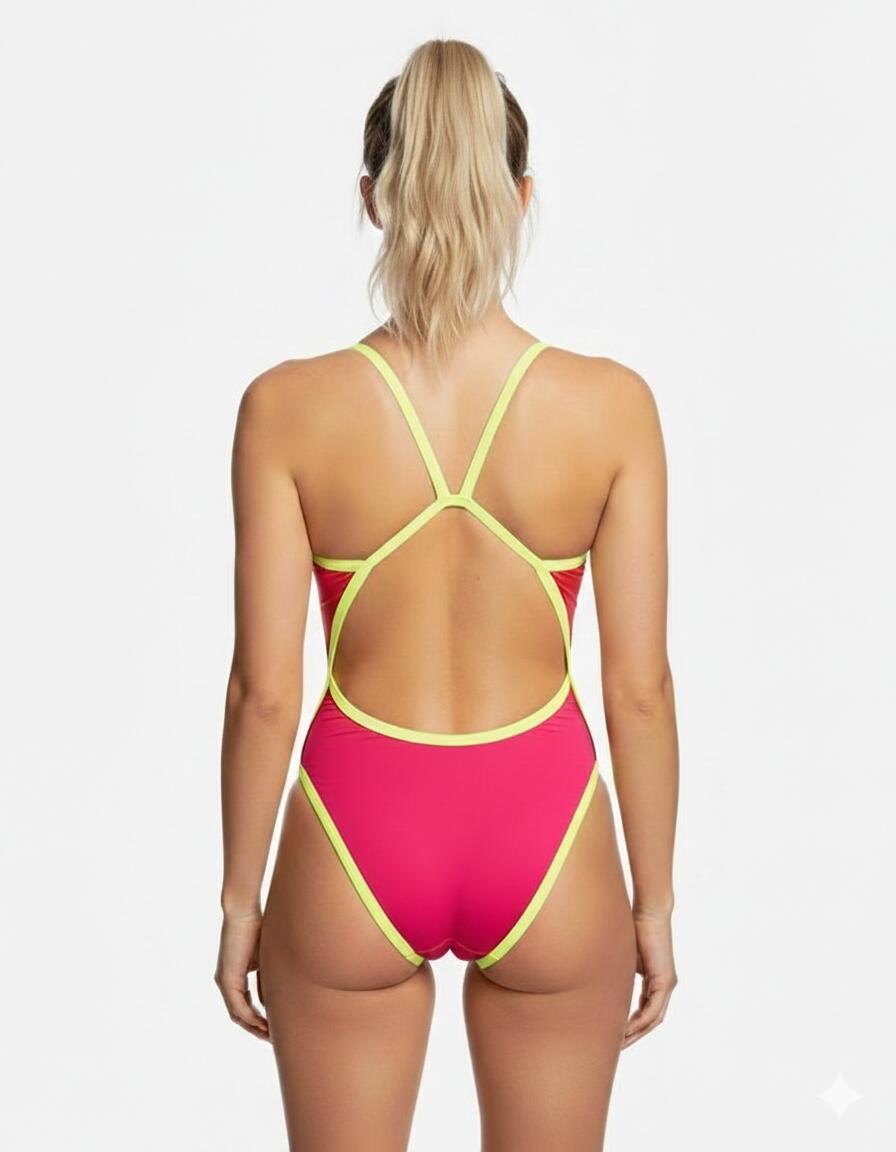 Bañador de natación mujer MAD WAVE CLASSIC Rosa 2/2
