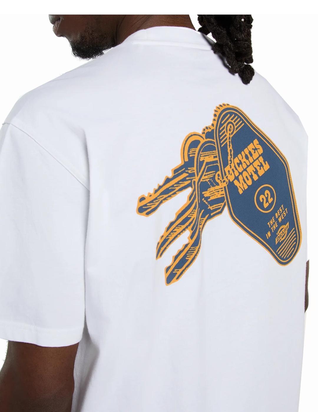 Camiseta para Homem Dickies Plain city Branco. 4/7