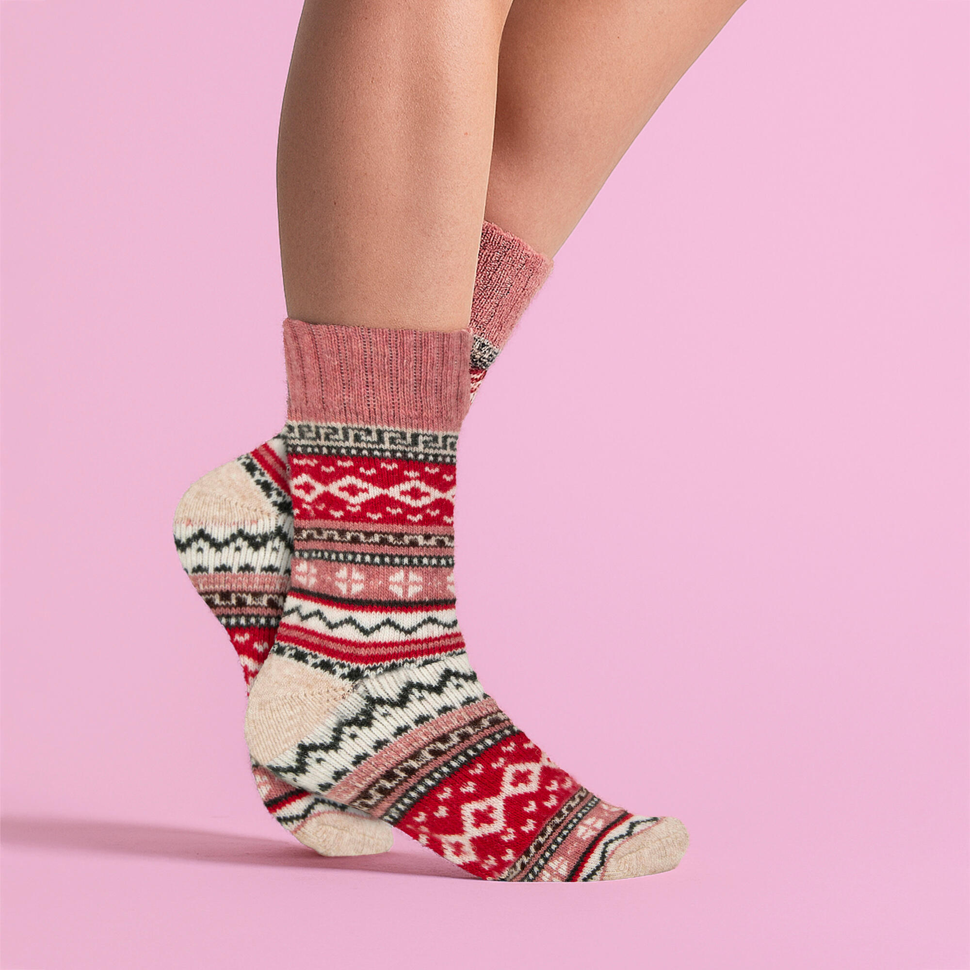 C Country Pursuit - Damen Wollmix Wandersocken Gepolsterte Bootsocken 3/4