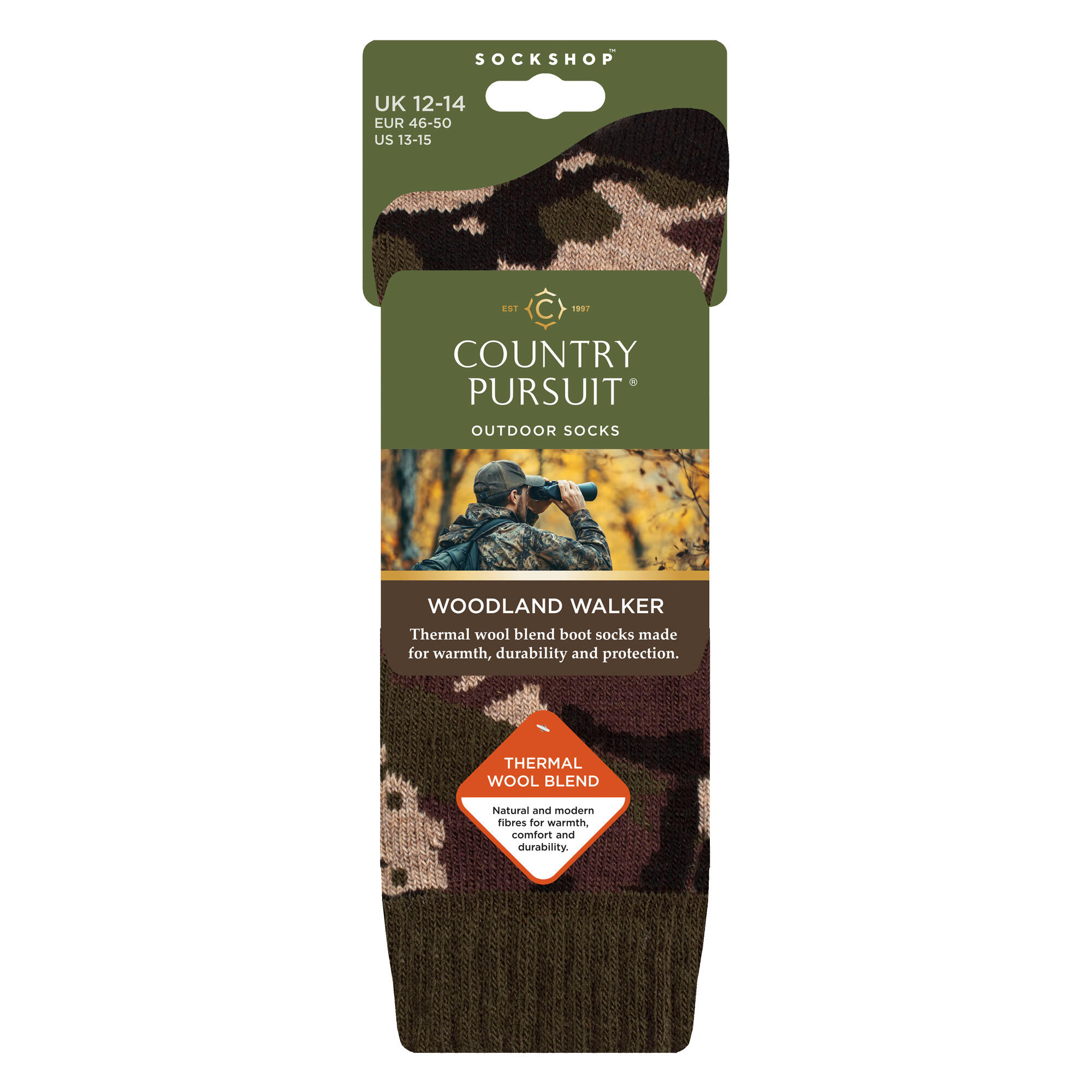 C Country Pursuit - Chaussettes Unisexe Laine Thermique | Randonnée 2/4