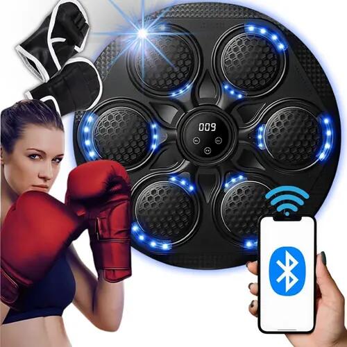 Boksz 15 ügyességi szintes 6 pontos edző pajzs MMA zenélő, USB-s + bokszkesztyű 2/7
