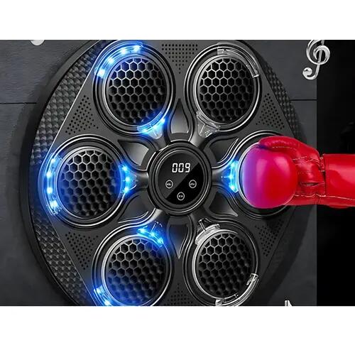 Boksz 15 ügyességi szintes 6 pontos edző pajzs MMA zenélő, USB-s + bokszkesztyű 5/7