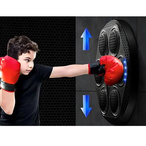 Boksz 15 ügyességi szintes 6 pontos edző pajzs MMA zenélő, USB-s + bokszkesztyű 4/7