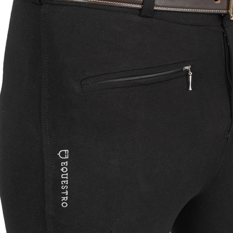 Pantaloni equitazione uomo in cotone elasticizzato