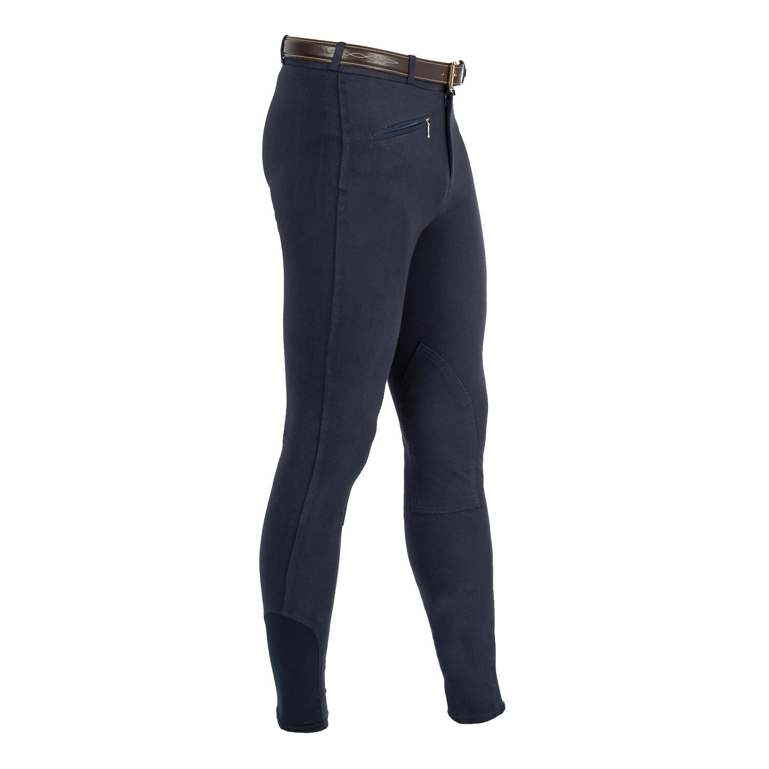 EQUESTRO Pantaloni equitazione uomo in cotone elasticizzato
