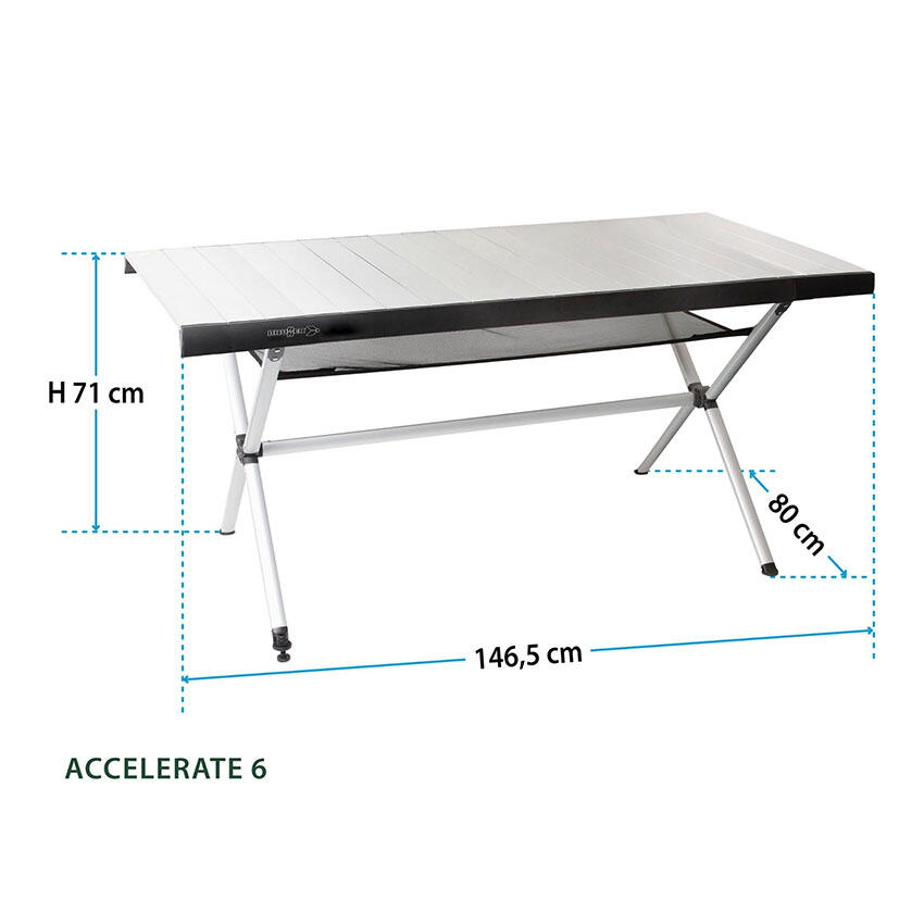 Brunner mesa camping ligera y resistente 146,5 cm accelerate 6 4/5