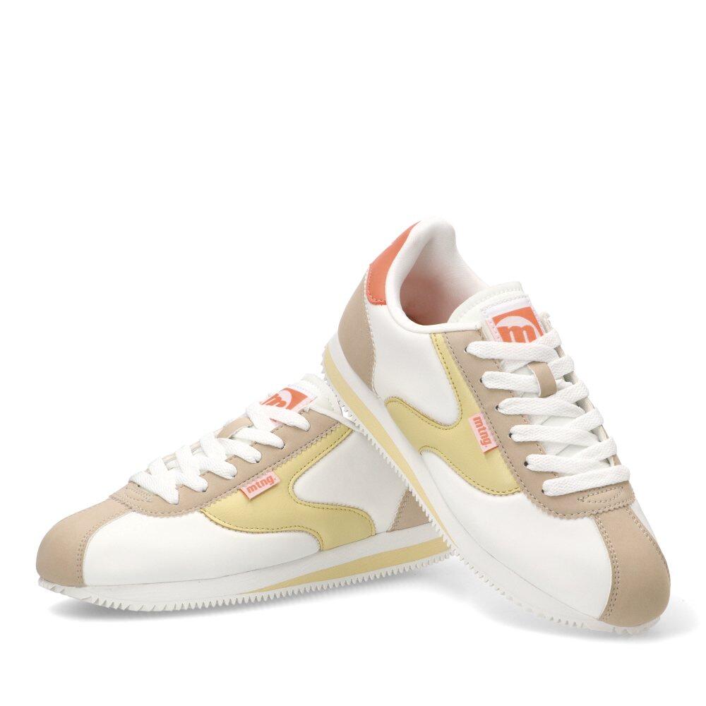 Deportivas Casual Mujer Suela Plana - Modelo 60884 Blanco 5/6