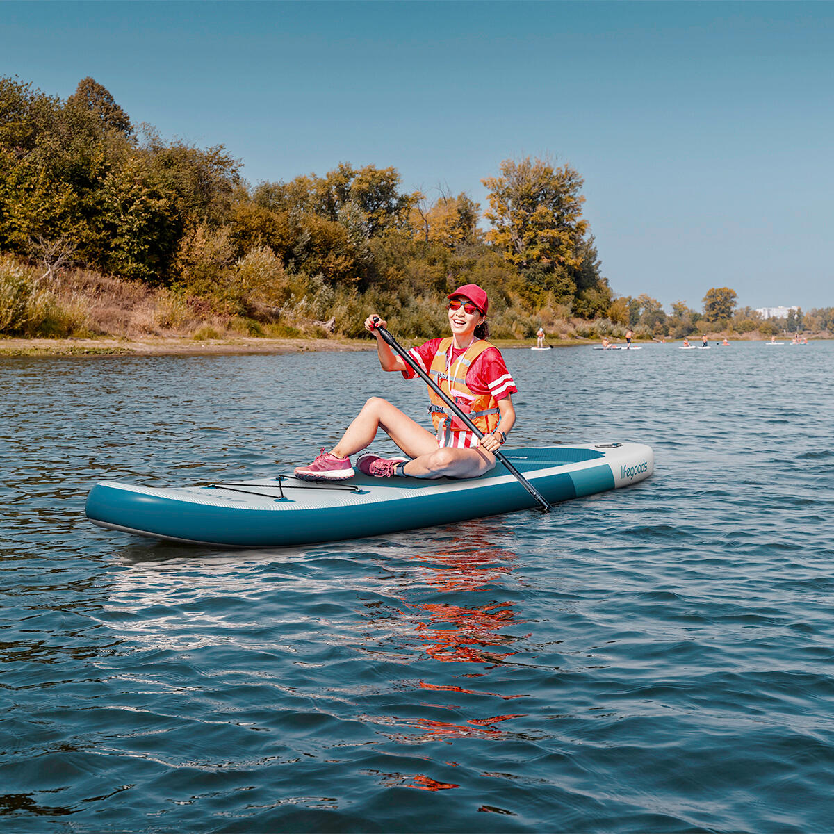SUP Board Allround Compact - 300cm - max 100kg - beginners - Wit/Blauwgroen 6/6