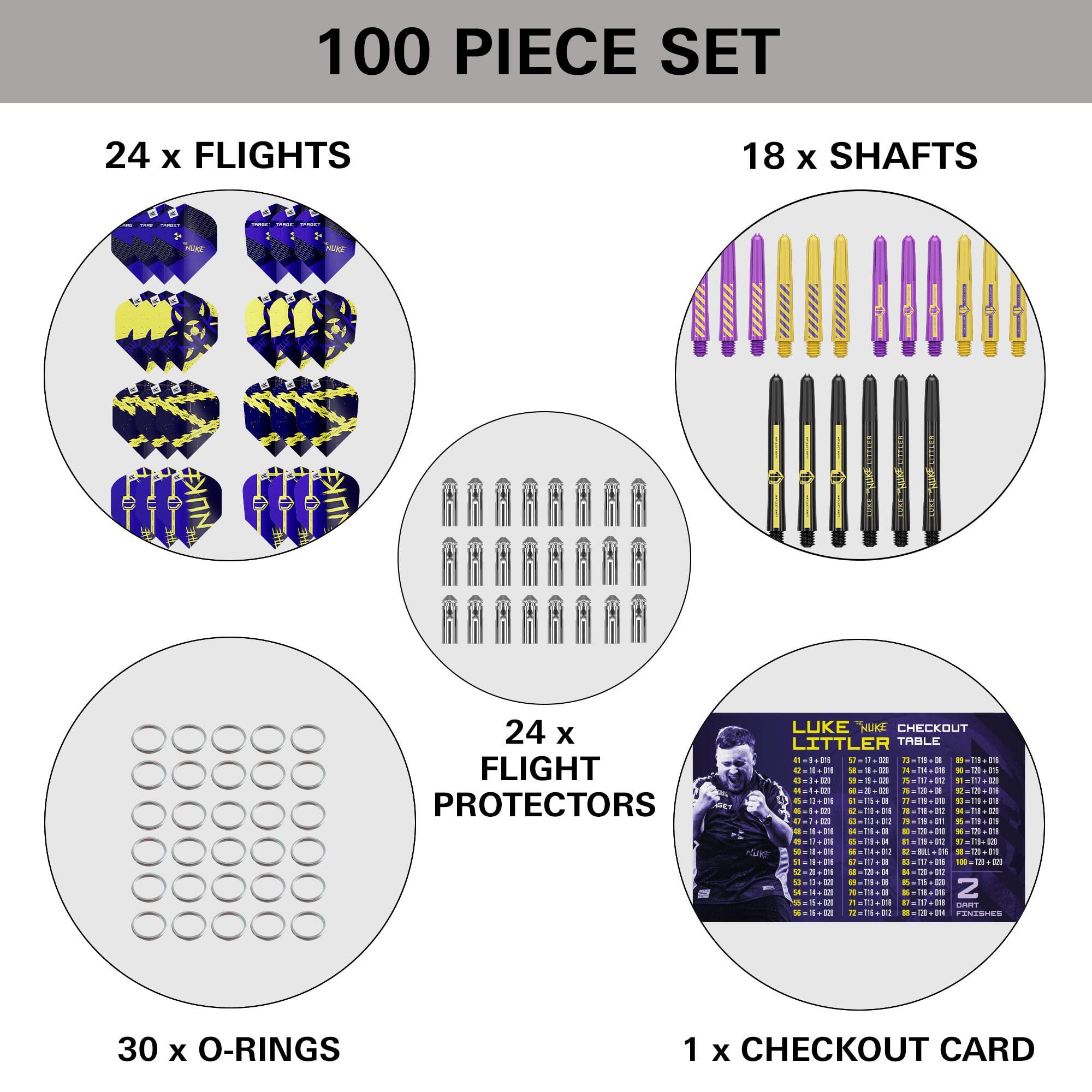 Set de fléchettes en laiton avec pointes acier fixes, 22G 5/6