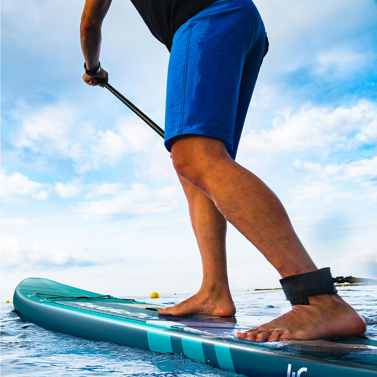 PaddlePro SUP Board Pro - gonflable - 320cm - max 150kg - Bleu-vert 3/4
