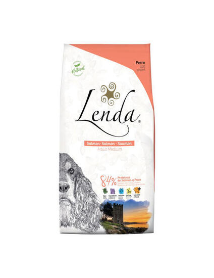 CROQUETTES POUR CHIEN PEAU SENSIBLE AU SAUMON ET RIZ - LENDA SAUMON