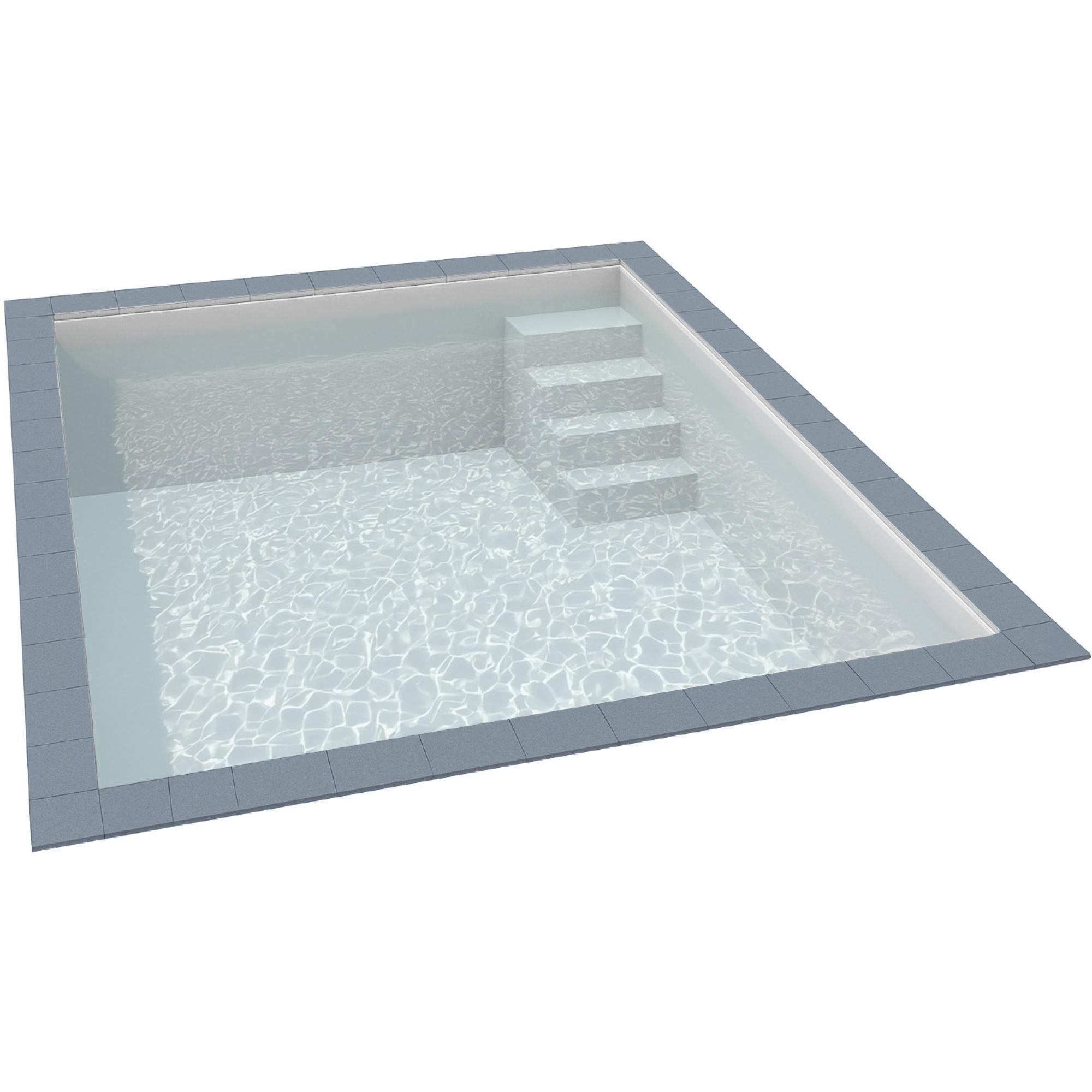 KWAD Styropor Pool Easy mit gerader Treppe rechts 7 x 3,5 x 1,5 m
weiß 3/4