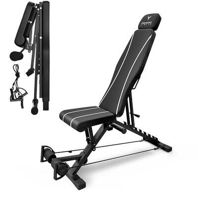 Fitnessbank met verlengstuk - fitness halterbank tot 300kg - inklapbaar