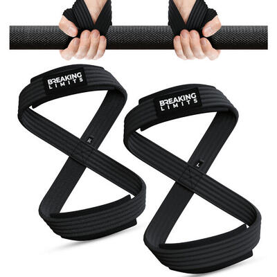 Figure 8 straps - lifting straps - lifting grips - lifting hooks