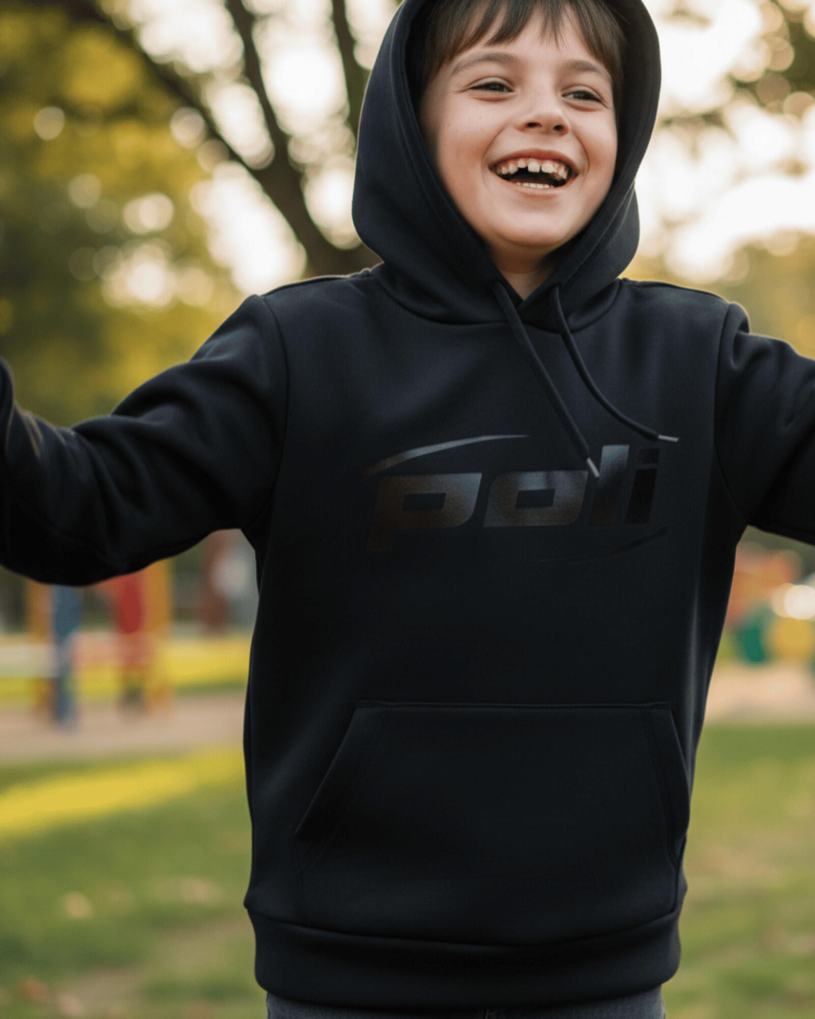 Kinder fleece hoodie met capuchon 2/6