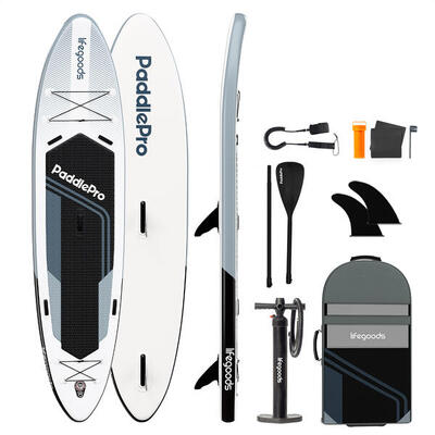 Sup board tandem - complete set - 381cm - max 220kg - 2 personen - wit/zwart