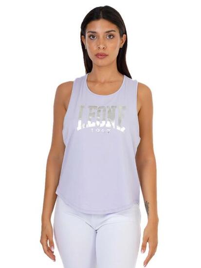 Canotta donna Leone 1947 Apparel in cotone con grande logo. Per training.