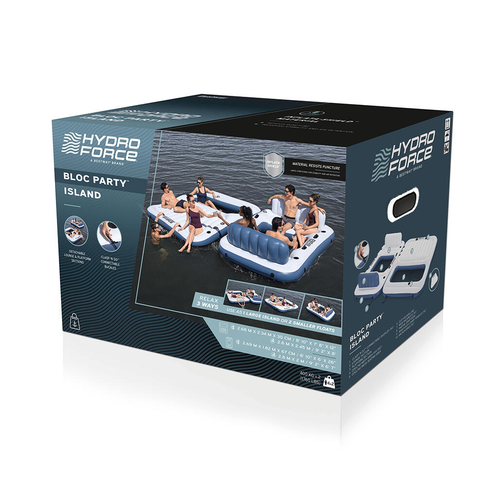 Île flottante Bestway Hydro-Force 2 pcs Blanc/Bleu 3/7