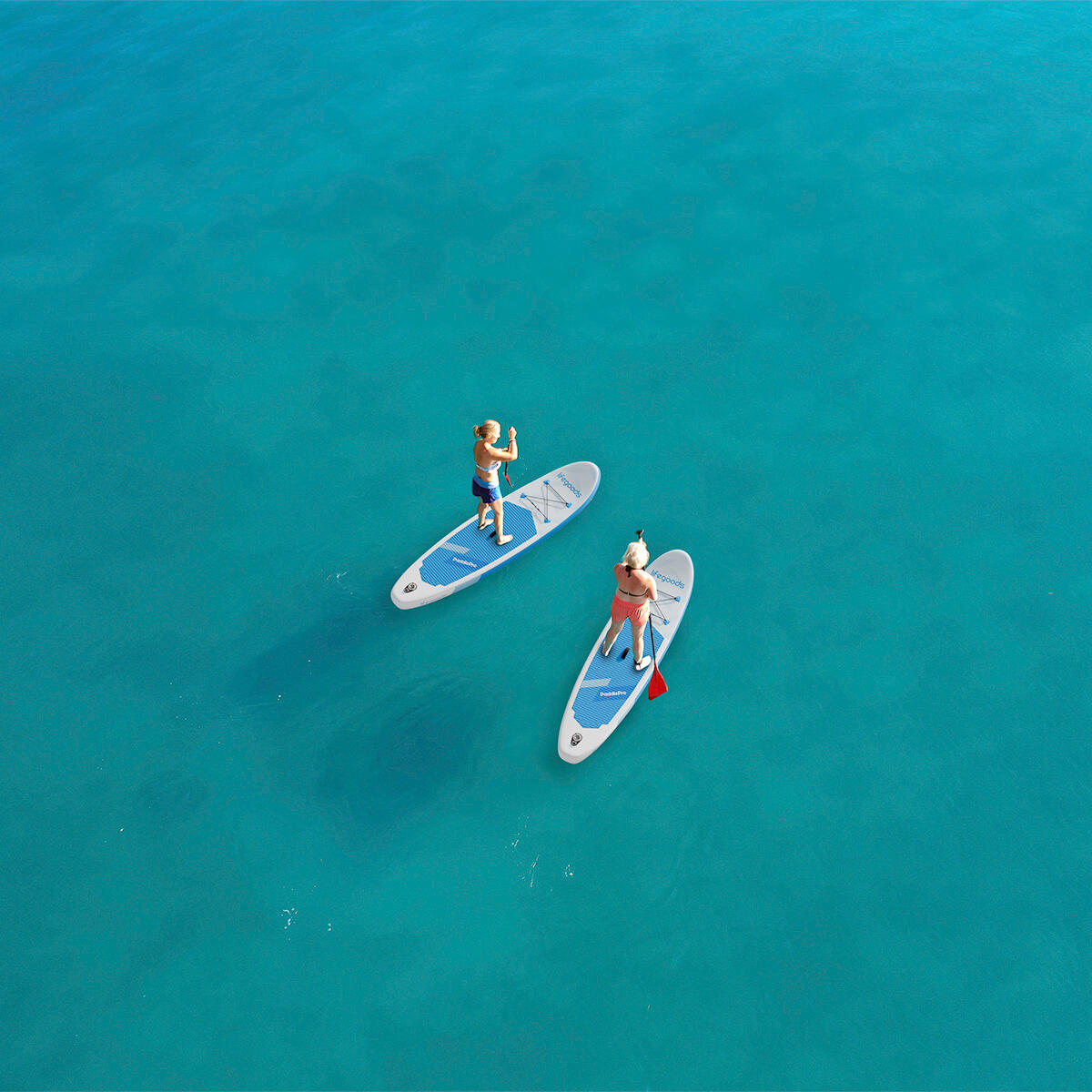 SUP Board Allround Compact - 300cm - max 100kg - débutants - Blanc/Bleu clair 6/6