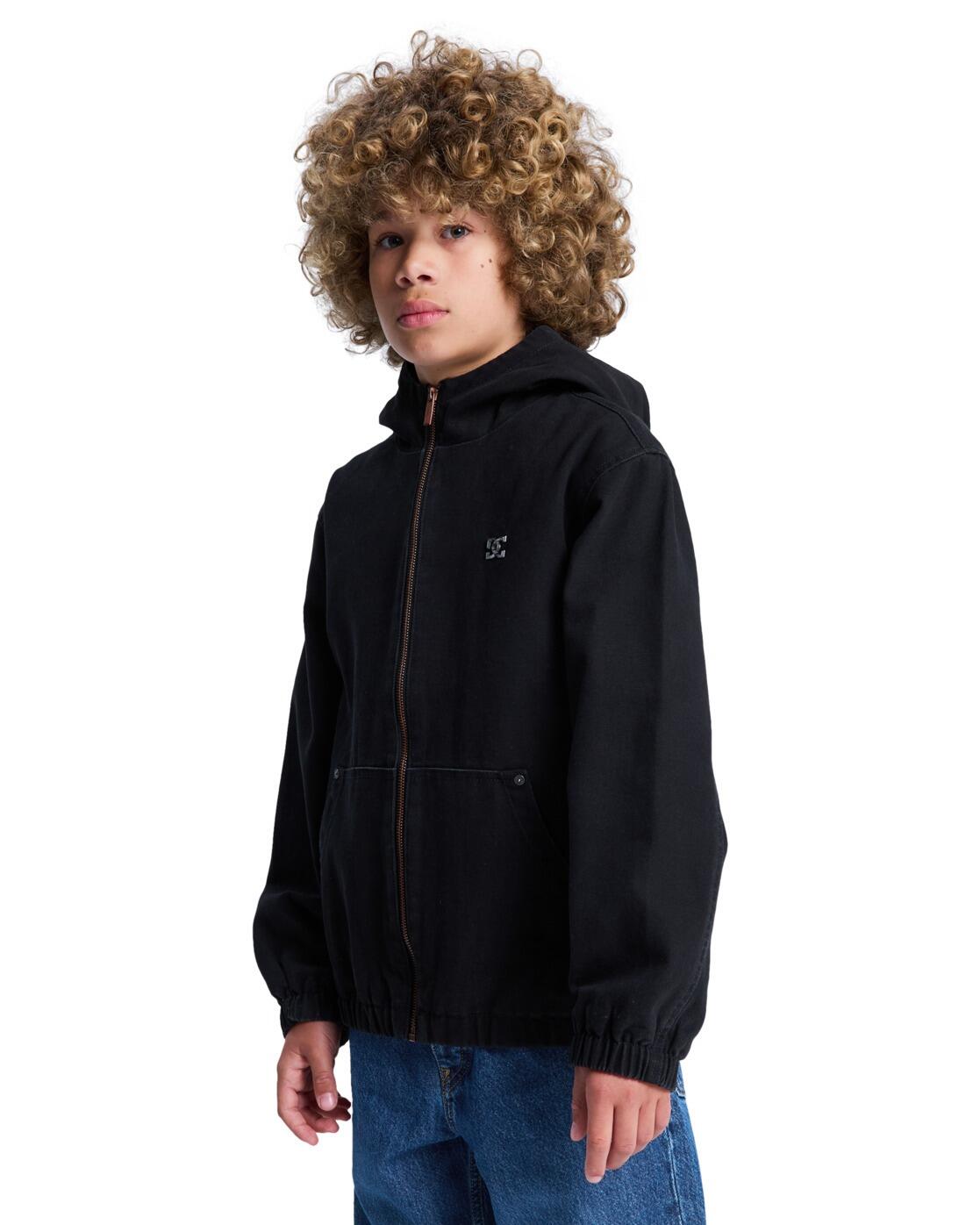 Veste en toile GARAGE Noir Garçon 3/4
