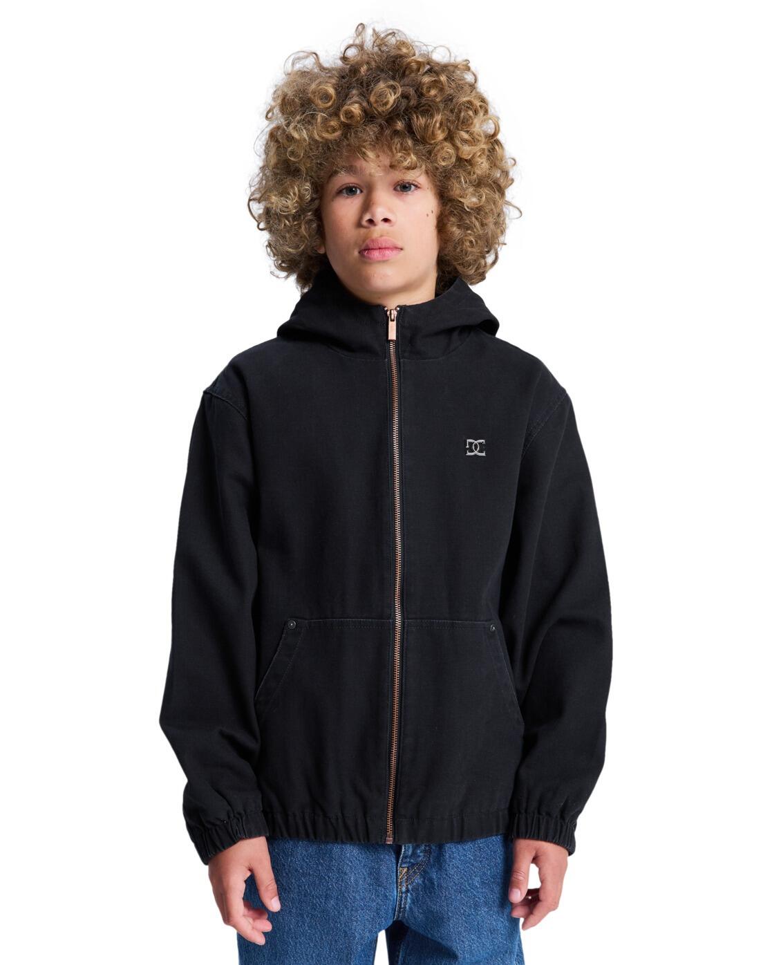 Veste en toile GARAGE Noir Garçon 1/4
