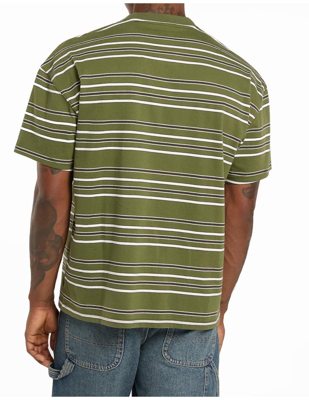 Camiseta para Hombre Dickies  east liberty stripe  Verde 2/6