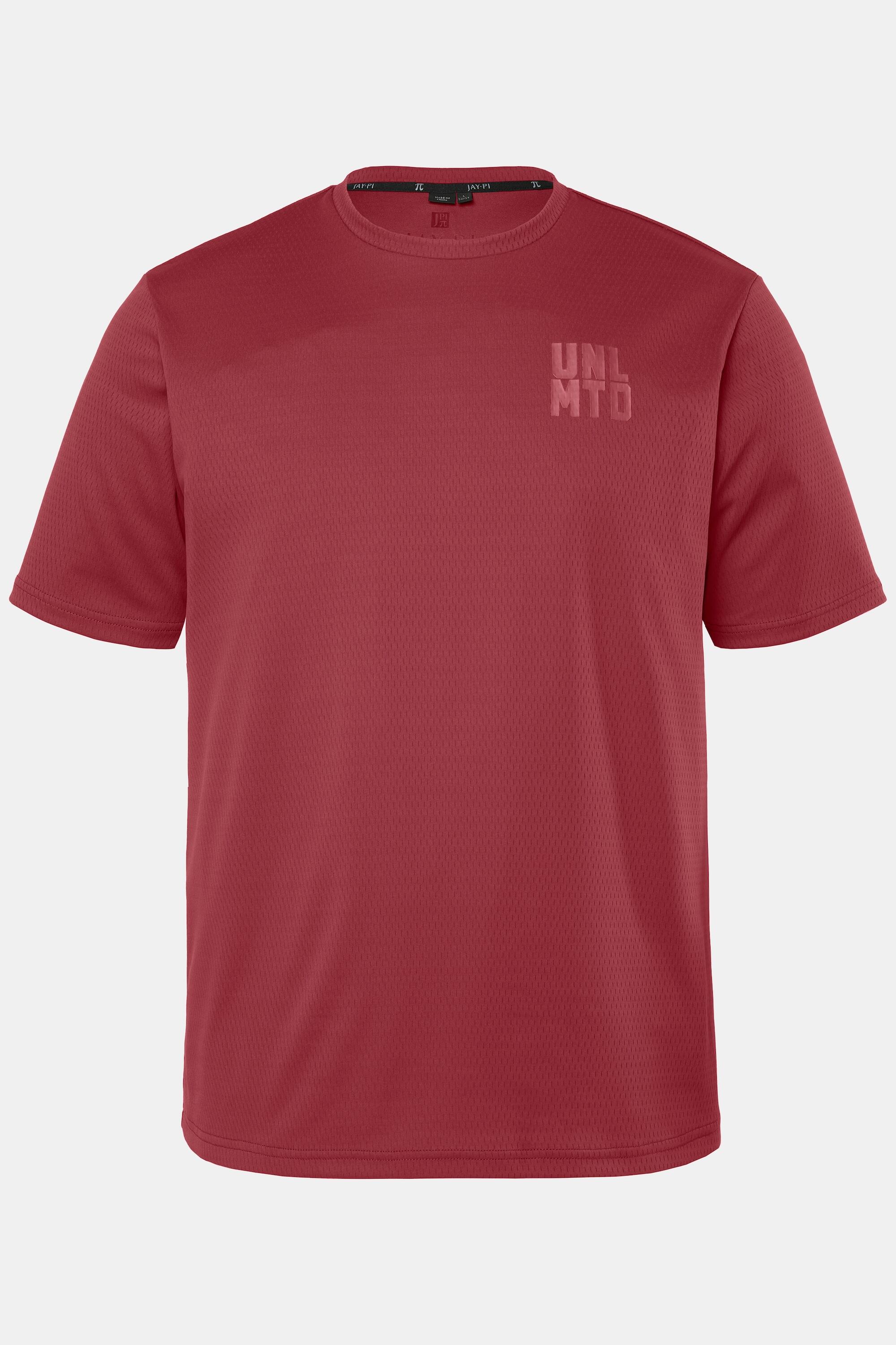 Herren T-Shirt Fitness Halbarm Mesh Struktur Brustprint bis 7 XL 4/5