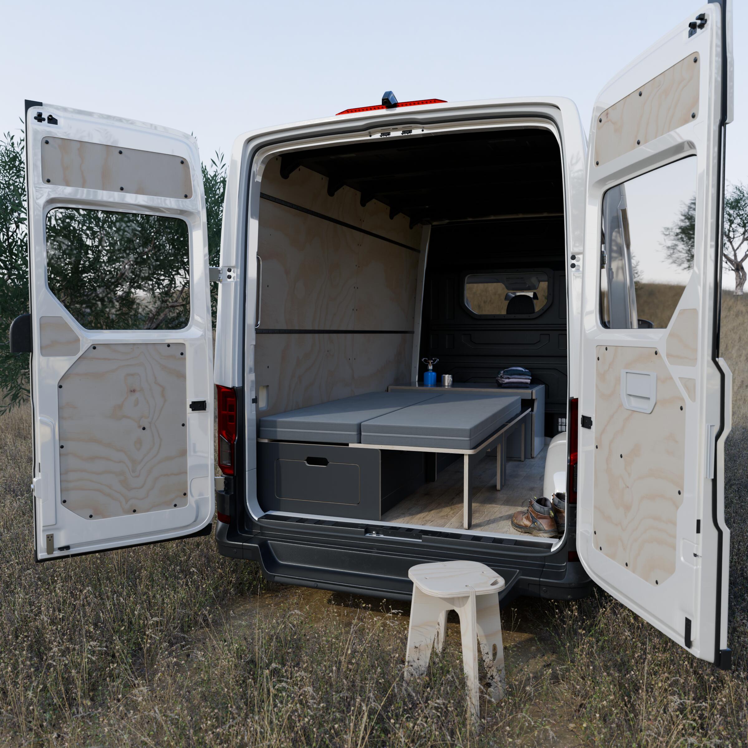 Kit Camper Montgó em contraplacado de pinho - Natural, 180 cm - PLYKIT 3/7