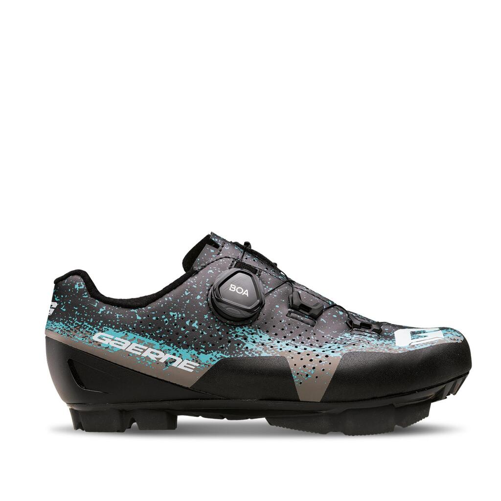 Lampo Women's MTB Cycling Shoes Matt Black/Grey Azure