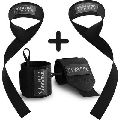 Lifting straps + wrist wraps bundel | fitness & krachttraining