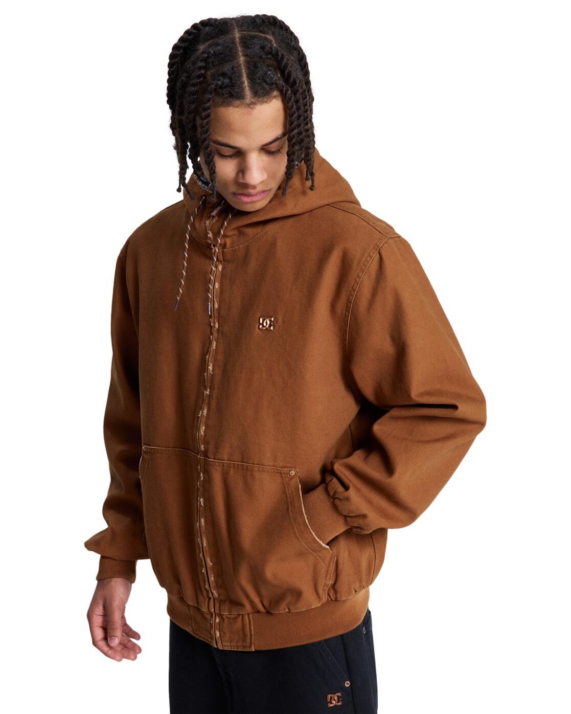 Chaqueta de lona GARAGE Marrón Hombre 4/4