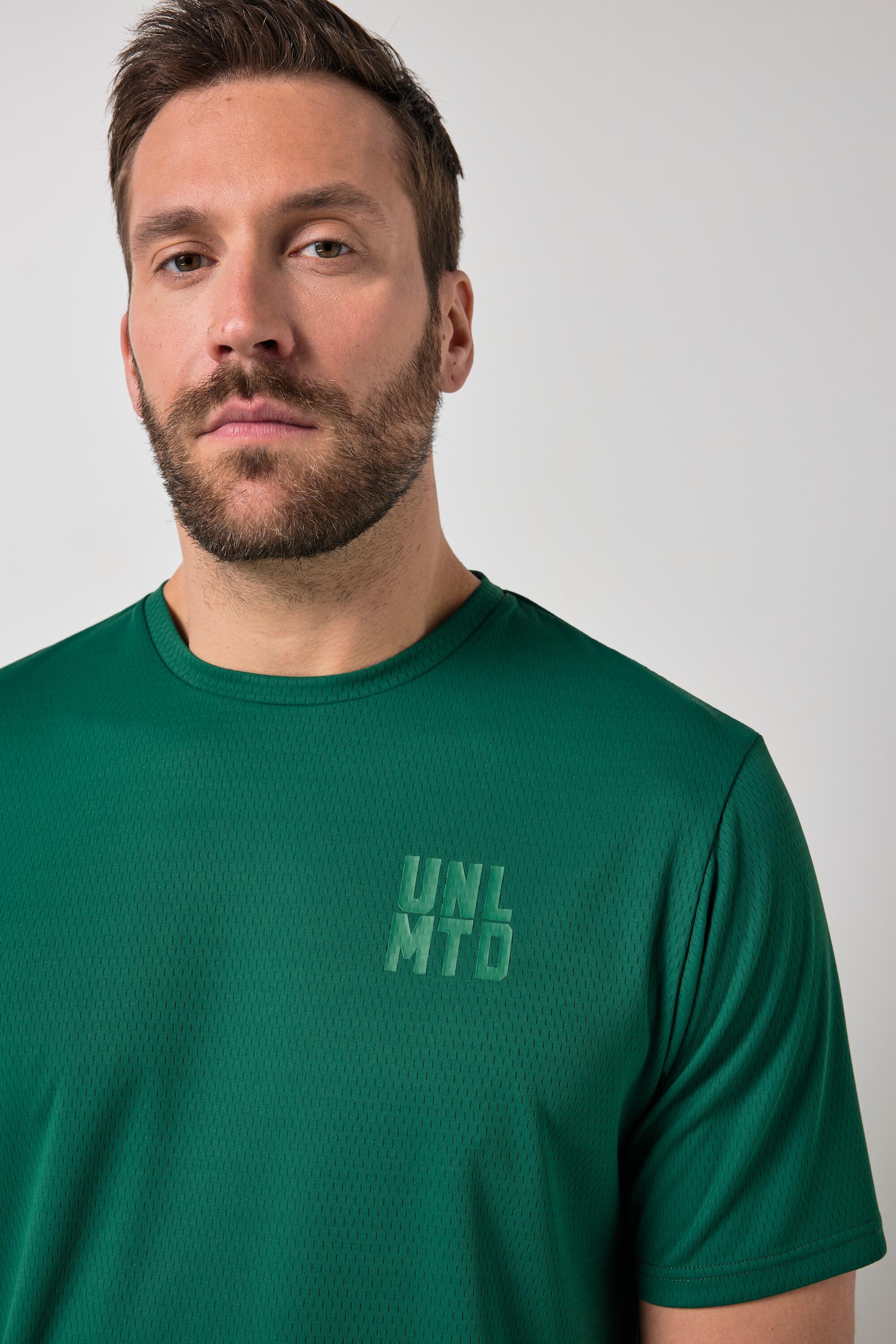 Hommes T-shirt à manches courtes imprimé poitrine et mesh texturé 2/4