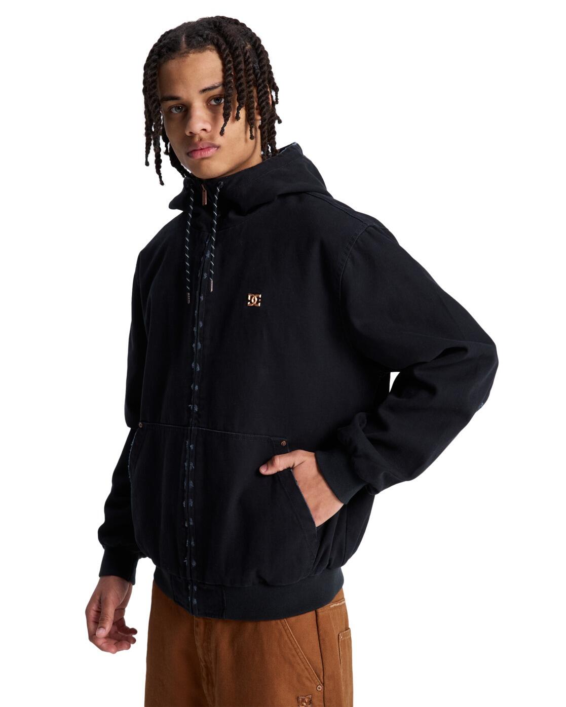 Chaqueta de lona GARAGE Negro Hombre 4/4