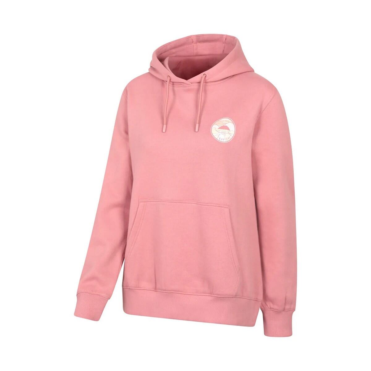 Felpa Con Cappuccio Regolare Paesaggio Donna Mountain Warehouse Rosa Palido 3/3